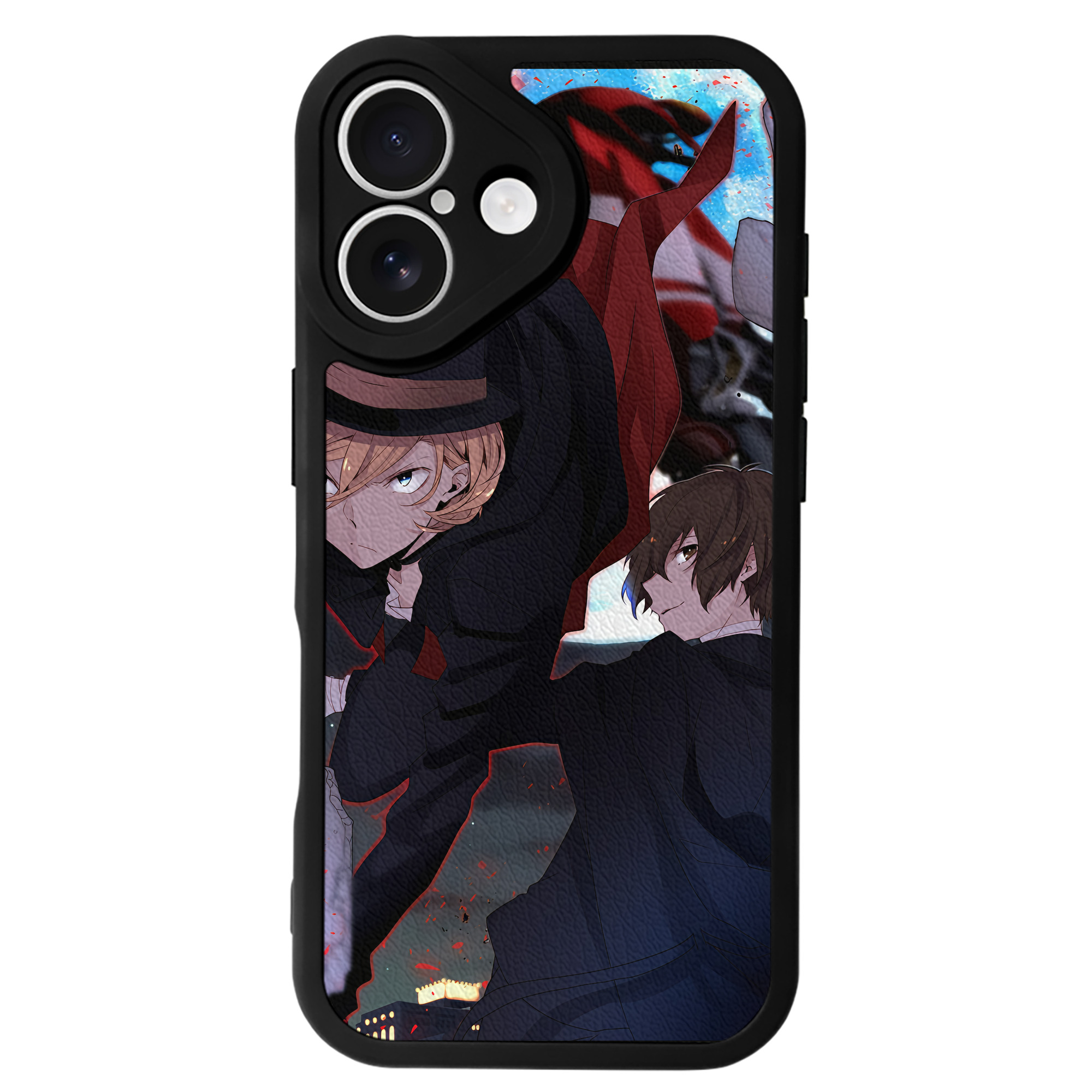 （画像用） 文豪ストレイドッグス Bungo Stray Dogs 【iPhone 16シリーズ対応】シリコンスマホケース（レザー調） 材質：シリコン